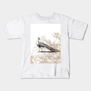 Peacock print Kids T-Shirt